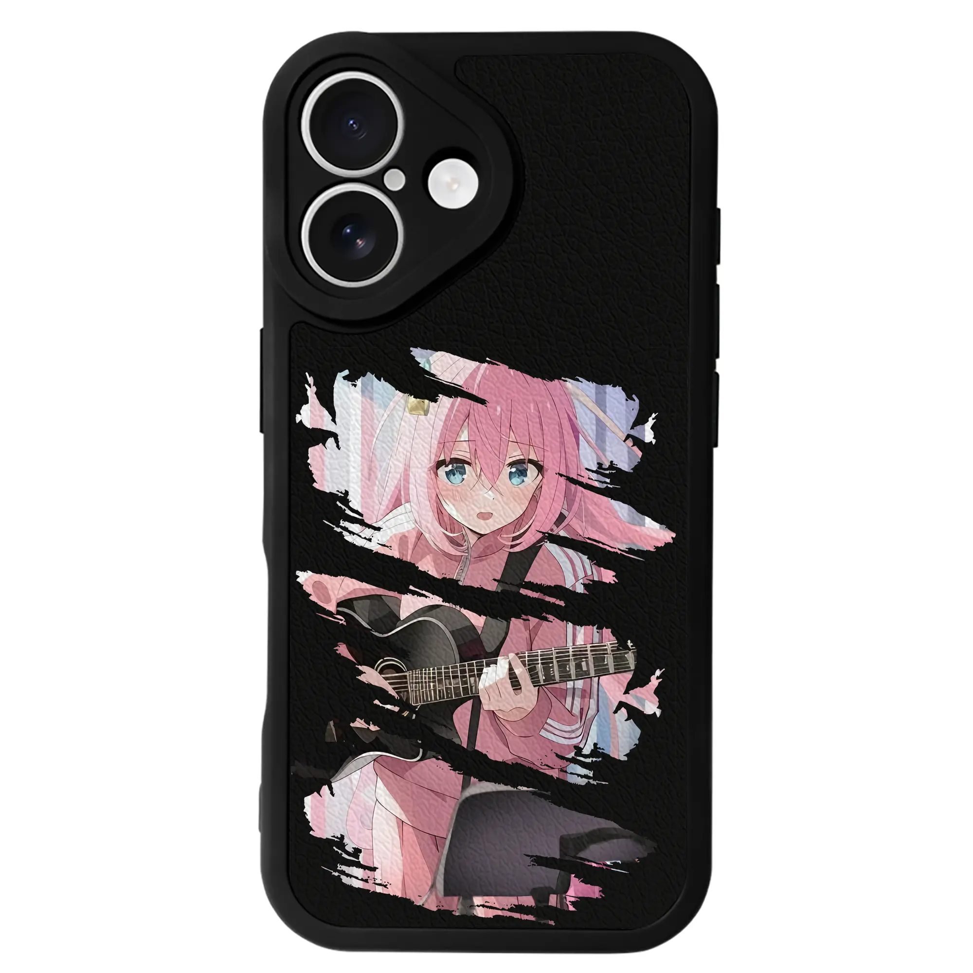 ぼっちざろっく！ グッズ,後藤ひとり - IPhone 16シリーズ対応 ・ シリコンスマホケース ・ レザー調 ・ 高精度フィット ・ 耐衝撃 ・ ワイヤレス充電対応 ・ 精密カット